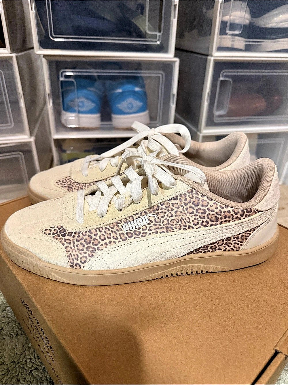 PUMA Club 5v5 Leopard Print Sneakers